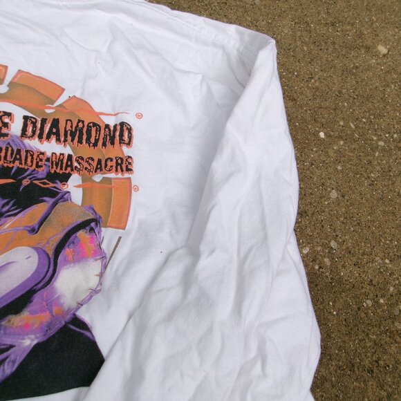 Smart Blanks Diamond Sawblade Blade Warehouse Massacre L/S White Mens XL T-Shirt - Picture 14 of 15